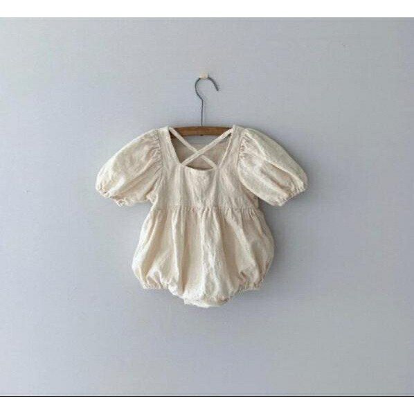 【 子供服 2点で15％OFF】 子供服 女の子 春物 ロンパース オールインワン ベージュ 刺繍 可愛い お祝い ベビーフォト 66cm 73cm 80cm 90cm キッズ ナチュラル おしゃれ 写真撮影