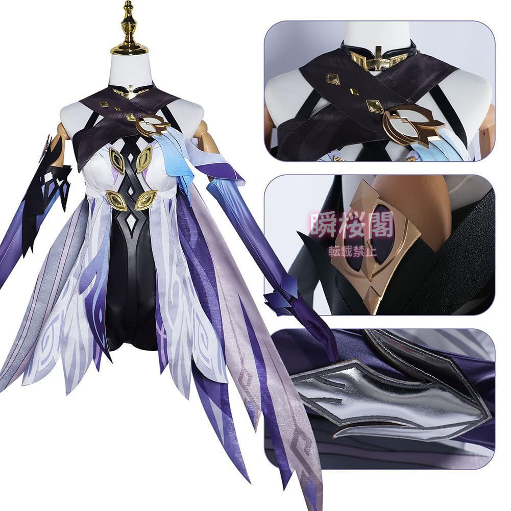 原神 スカーク コスプレ衣装 ウィッグ付き 全セット コスチューム 付き 仮装 変身 ハロウイーン クリスマス 学園祭 ハロウィン CS0926BJ