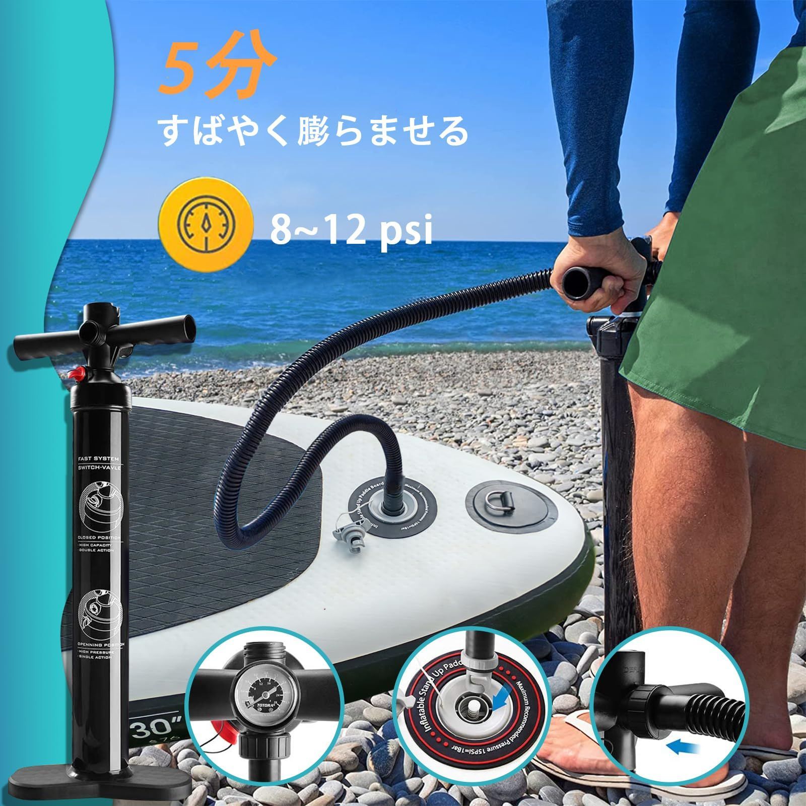 耐荷重150kg SUPボード 320cm 安定滑り止め・初心者OK Amazon | SUPボード サップボード スタンドアップパドルボード