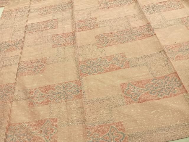 平和屋着物▽上質な紬　単衣　横段文　正絹　逸品　未使用　AAAV2782fy 平和屋着物▽上質な紬 単衣 横段文 正絹 逸品 未使用 AAAV2782fy
