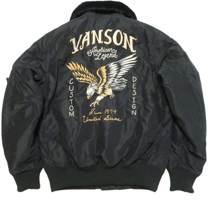 ビッグサイズ46バンソン A-2 フライトジャケット フェード vanson