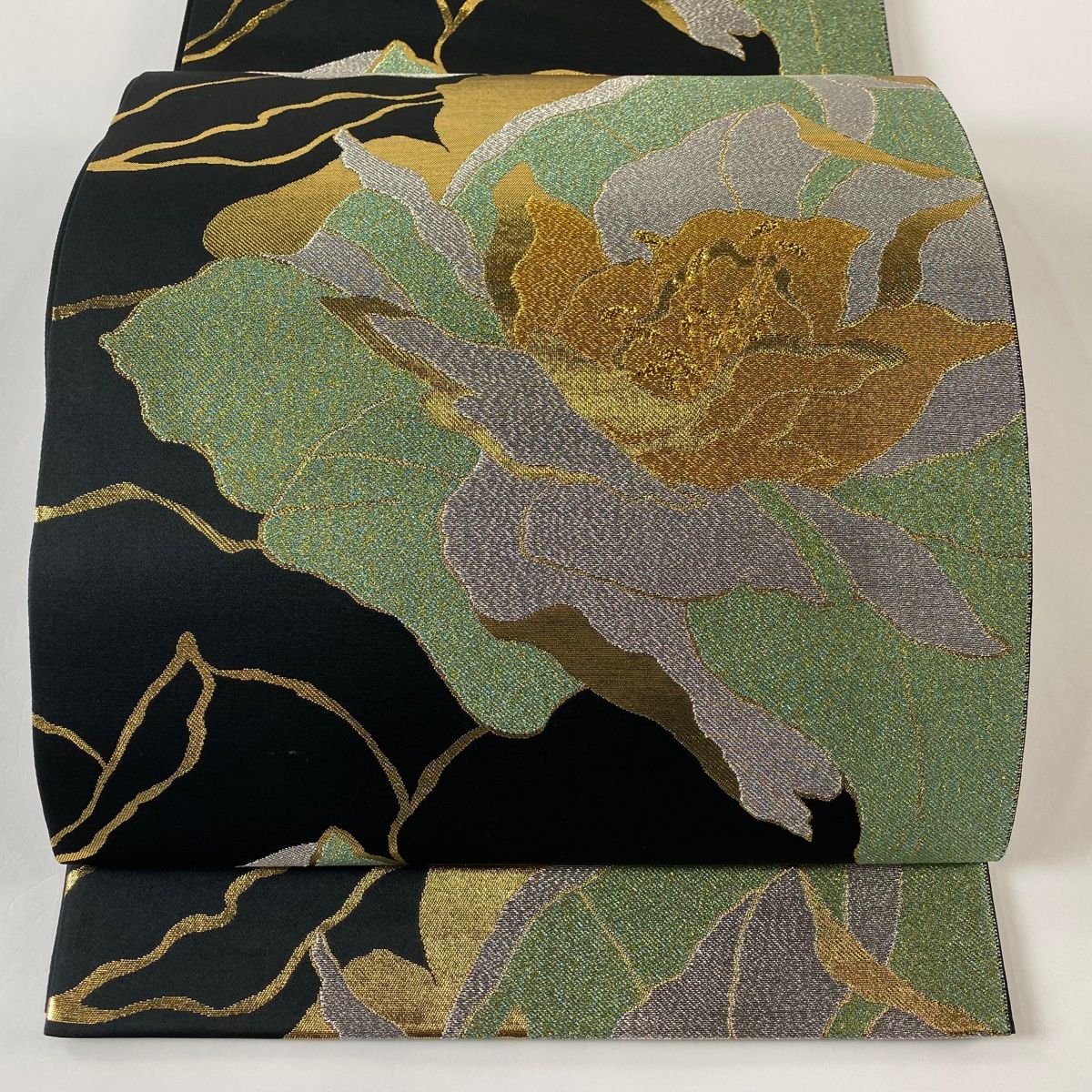 袋帯 美品 秀品 花 箔 黒 六通 正絹 【中古】 - メルカリ