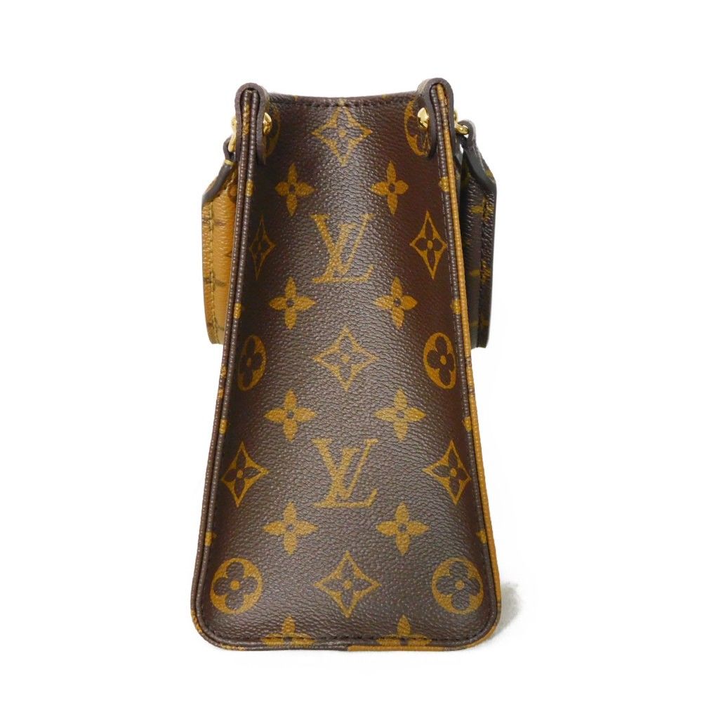 LOUIS VUITTON ルイ・ヴィトン オンザゴー PM LVロゴ フラワー マロン