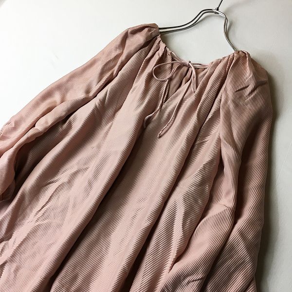 2019AW 人気アイテム Drawer ドゥロワー パフスリーブシルクワンピース  