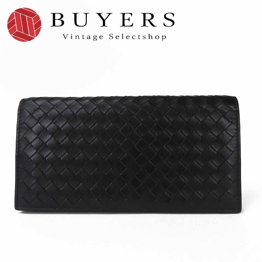 中古】BOTTEGA VENETA ボッテガヴェネタ イントレチャート 二つ折り長