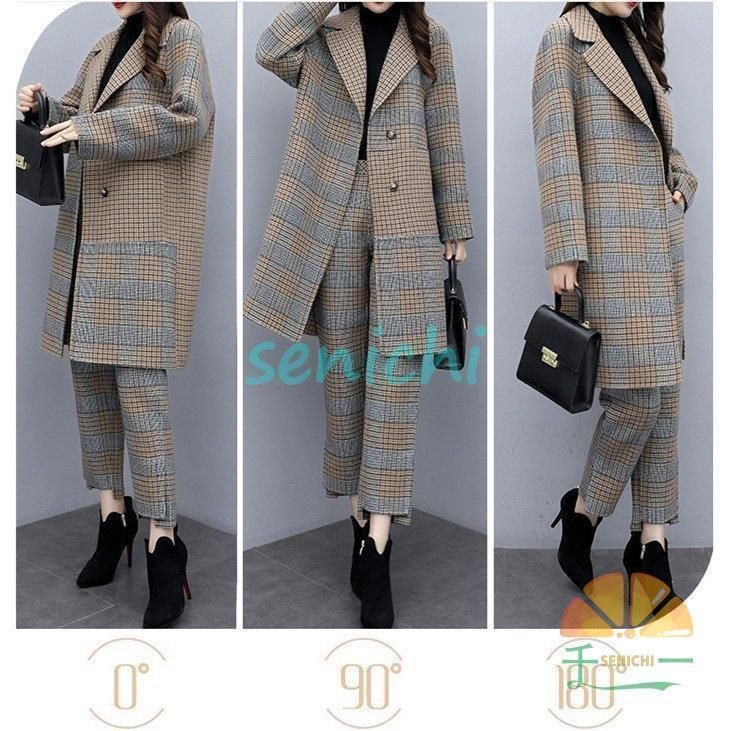 パンツセットアップ レディース コート スーツパンツ ロングパンツ