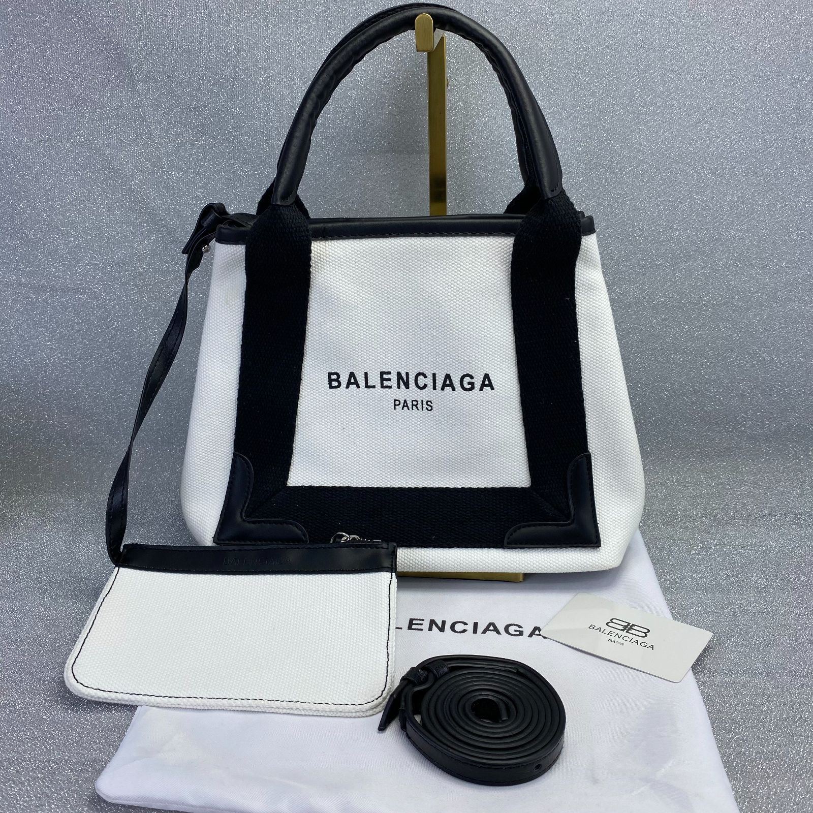 バレンシアガ ネイビー カバス XS 2wayショルダーバッグ【即発・新品未  