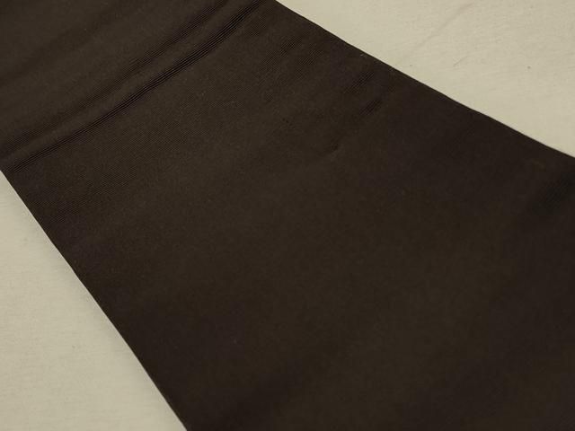 平和屋着物○本場筑前博多織 男性 角帯 暗黒色 単帯 正絹 逸品 DAAT7721ob