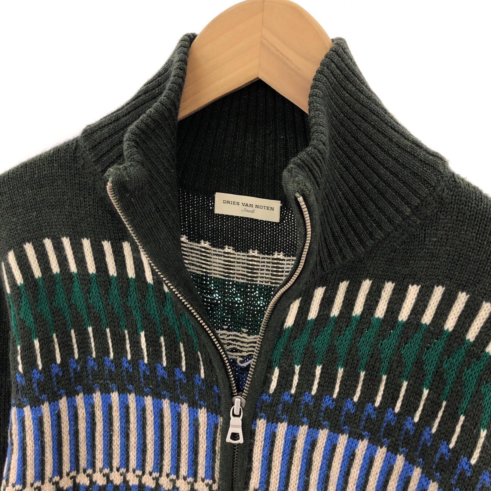DRIES VAN NOTEN/ダブルジップドライバーズニット/S/グリーン - メルカリ