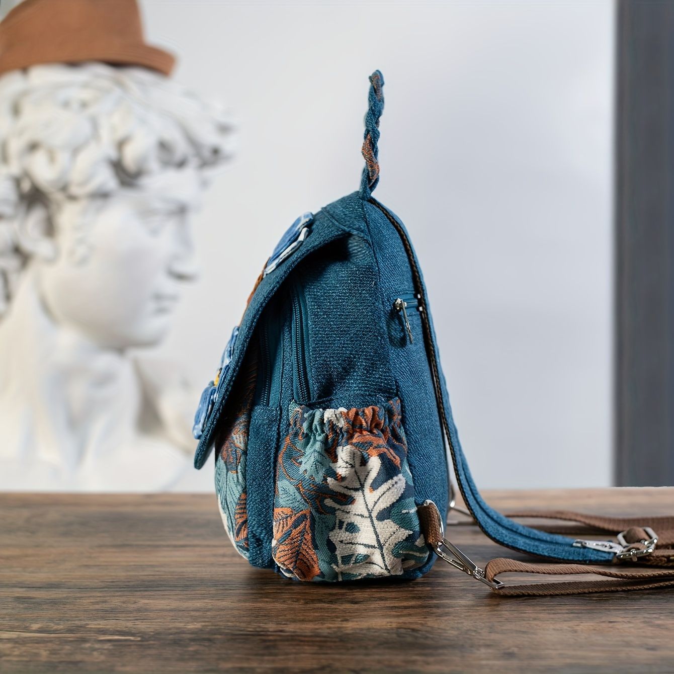 バックパック ボヘミアンブルータイダイ フローラル マルチ  