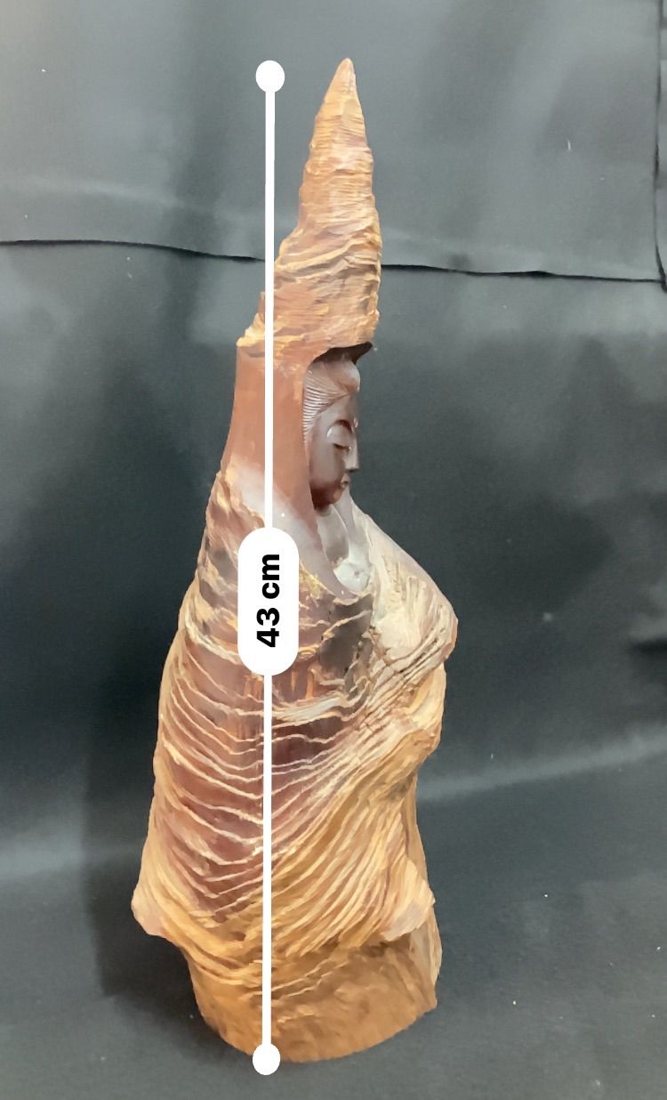 観音様 檀香観音 木彫り仏像 仏教美術 仏像 置物 骨董品 立像