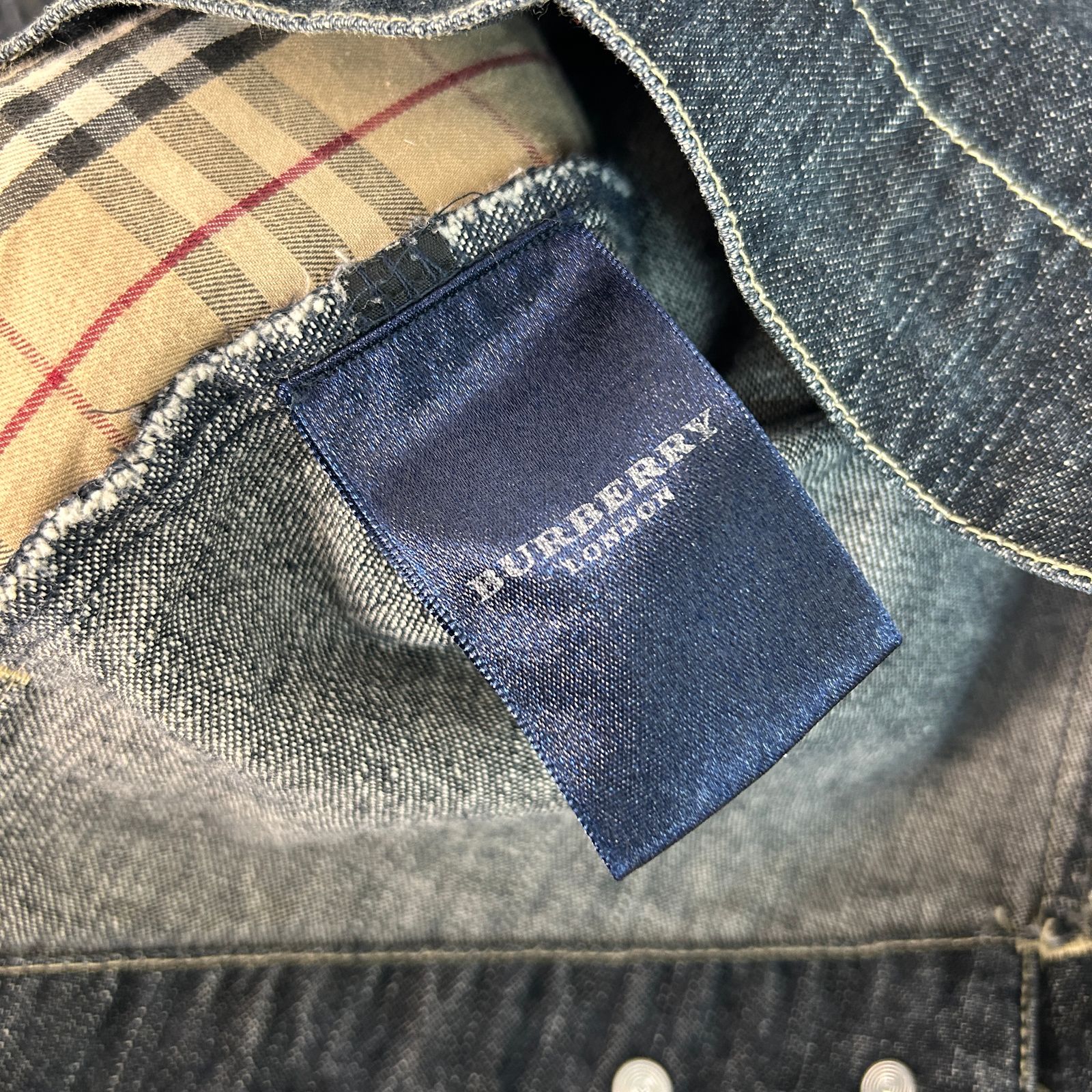BURBERRY バーバリー デニムジャケット Gジャン ノバチェック レザー