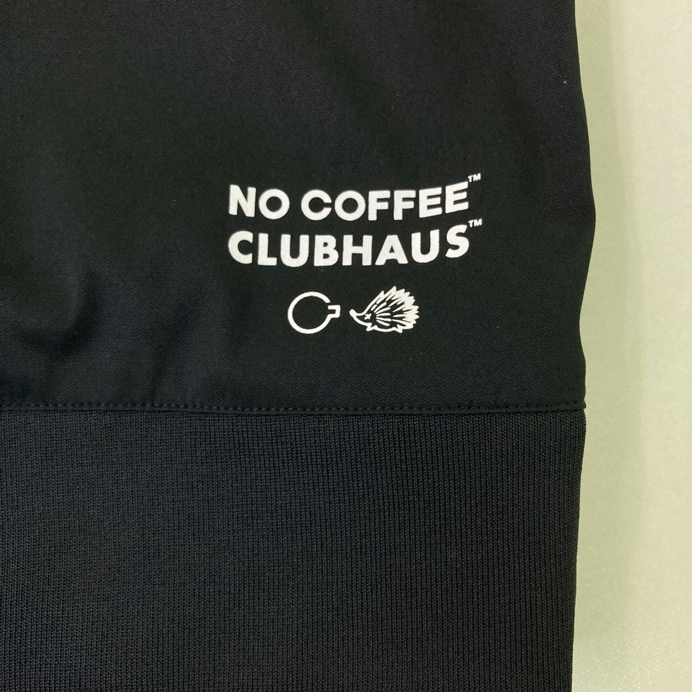 サイズ：M NO COFFEE ノーコーヒー ×CLUBHAUS ハーフジップ 長袖ブルゾン  ブラック系 [240101480504] ゴルフウェア メンズ ストスト サイズ：M NO COFFEE ノーコーヒー ×CLUBHAUS ハーフジップ 長袖