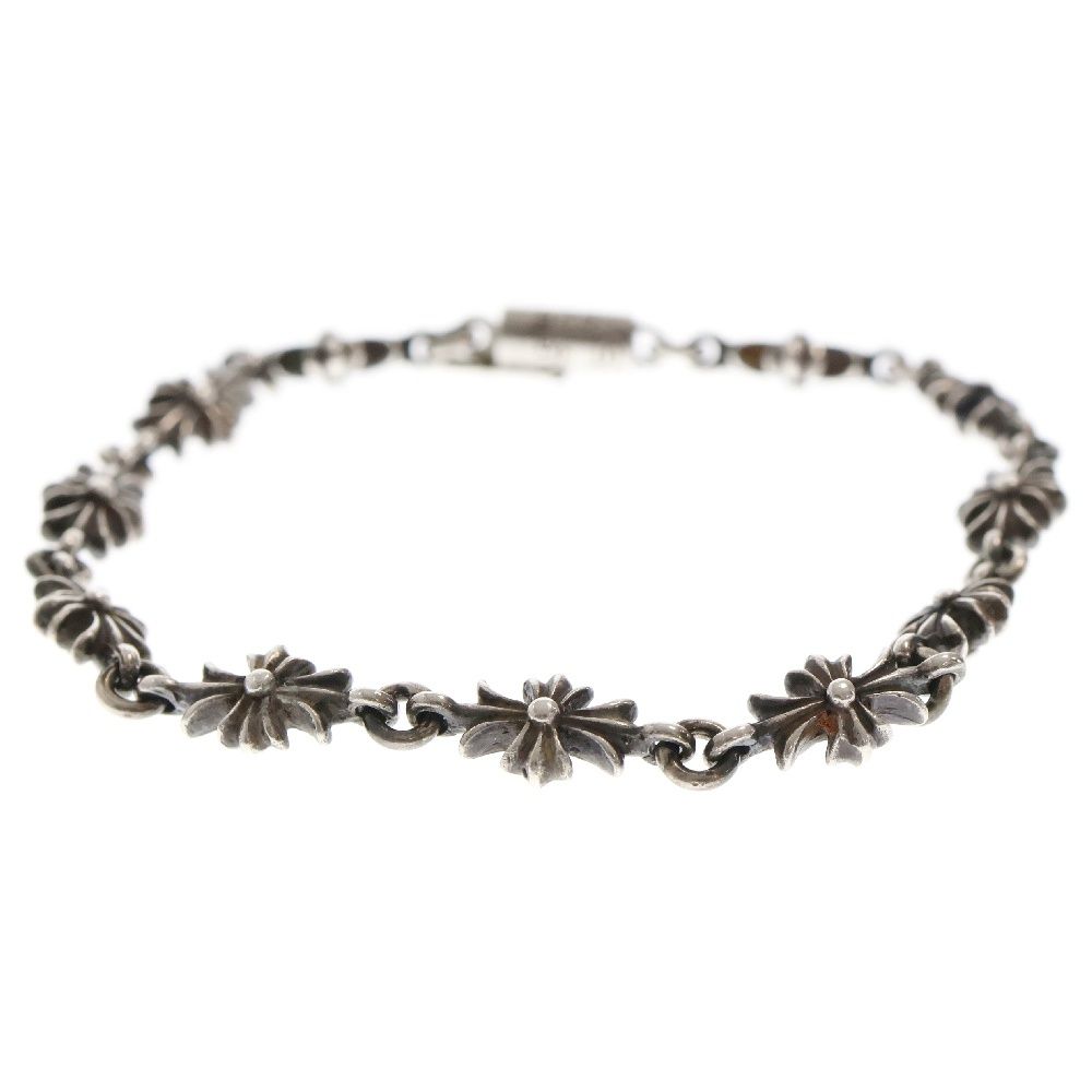 CHROME HEARTS (クロムハーツ) 【オールド】 TNY E CH PLS タイニーE CHプラスブレスレット シルバー 11LINK