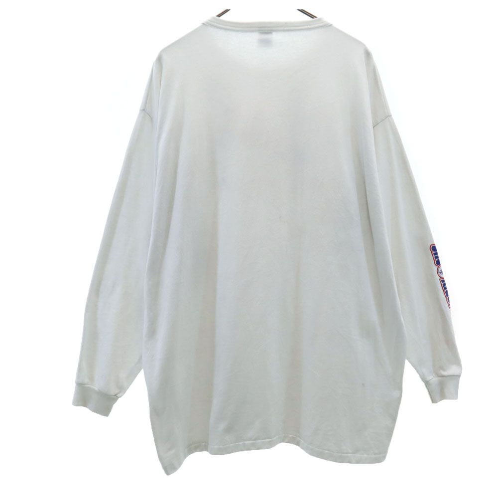 70s USA ロンT 長袖Tシャツ ビンテージ 袖プリ シングルステッチ 白 BIG TOP T'S 90s USA製 オールド 袖プリ 長袖 シングルステッチ