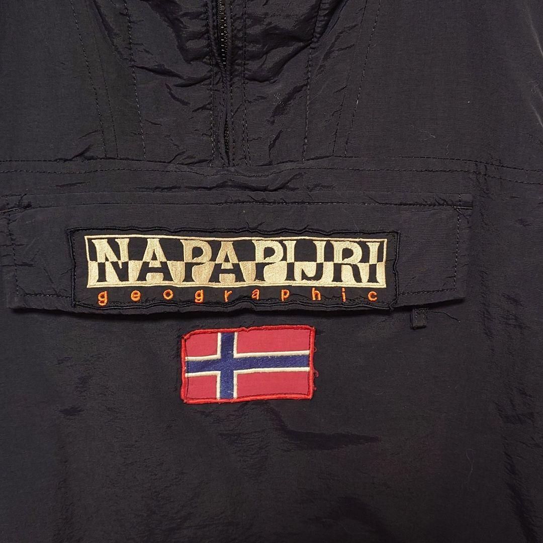 【NAPAPIJRI】裏地フリース アノラックパーカー A-3929 ナパピリ ジャケット 紺| ビンテージ古着屋Feeet 通販 名古屋 大須 メンズ