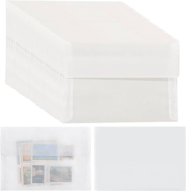 GTM Smith 洋2 牛皮紙 信封 半透明 邀請函 結婚式 L判 明信片 尺寸 筒式(筒式黏貼, 50張) 的縮圖