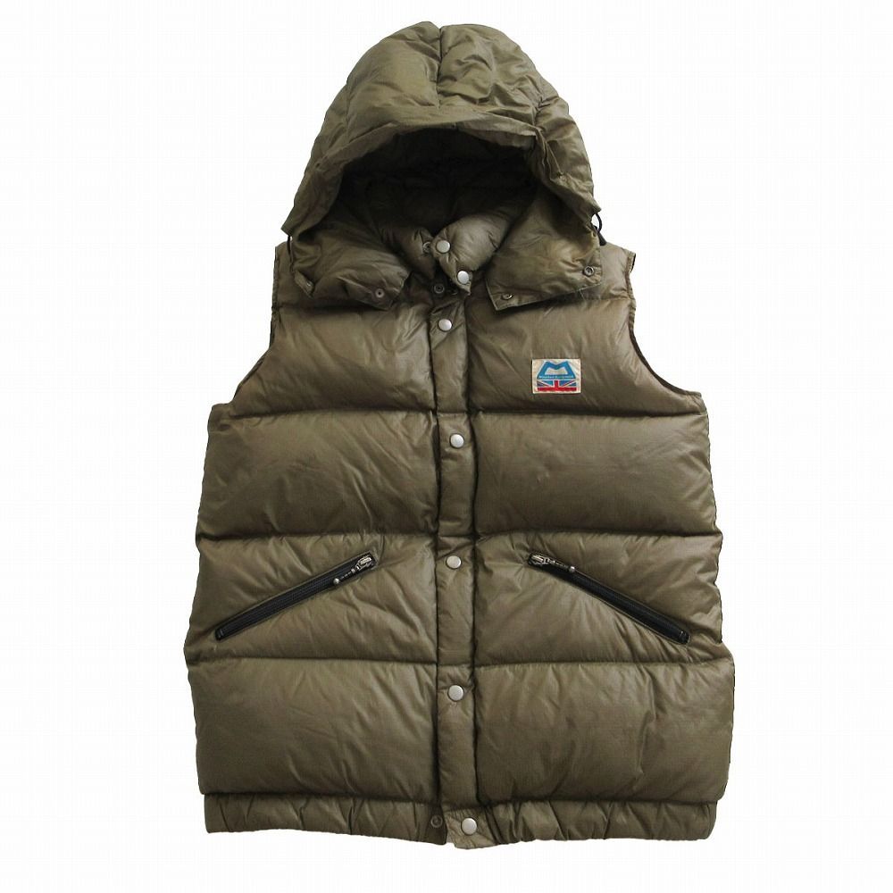 マウンテンイクイップメント　ライトライン　ダウンベスト フード付　メンズLサイズ マウンテンイクイップメント ライトライン ダウンベスト フード