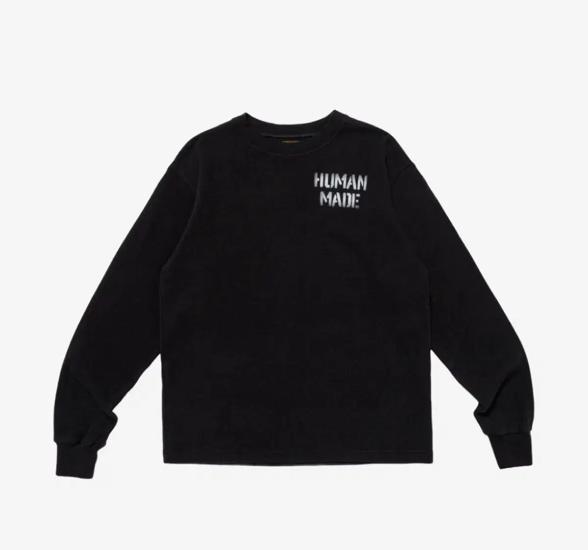 【雷市場（ポンジャン）商品韓国直送】 2XL HUMAN MADE(ヒューマンメイド) サーマル 長袖 ロングスリーブ Tシャツ 黒