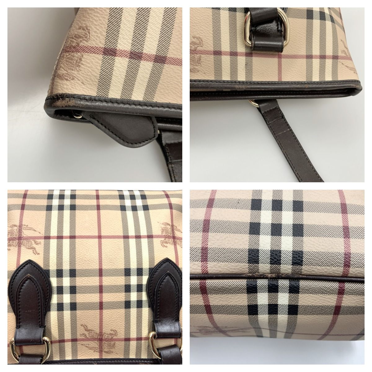 〇〇BURBERRY バーバリー ノバチェック ヘイマーケットチェック トートバッグ 3200977 ベージュ - メルカリ