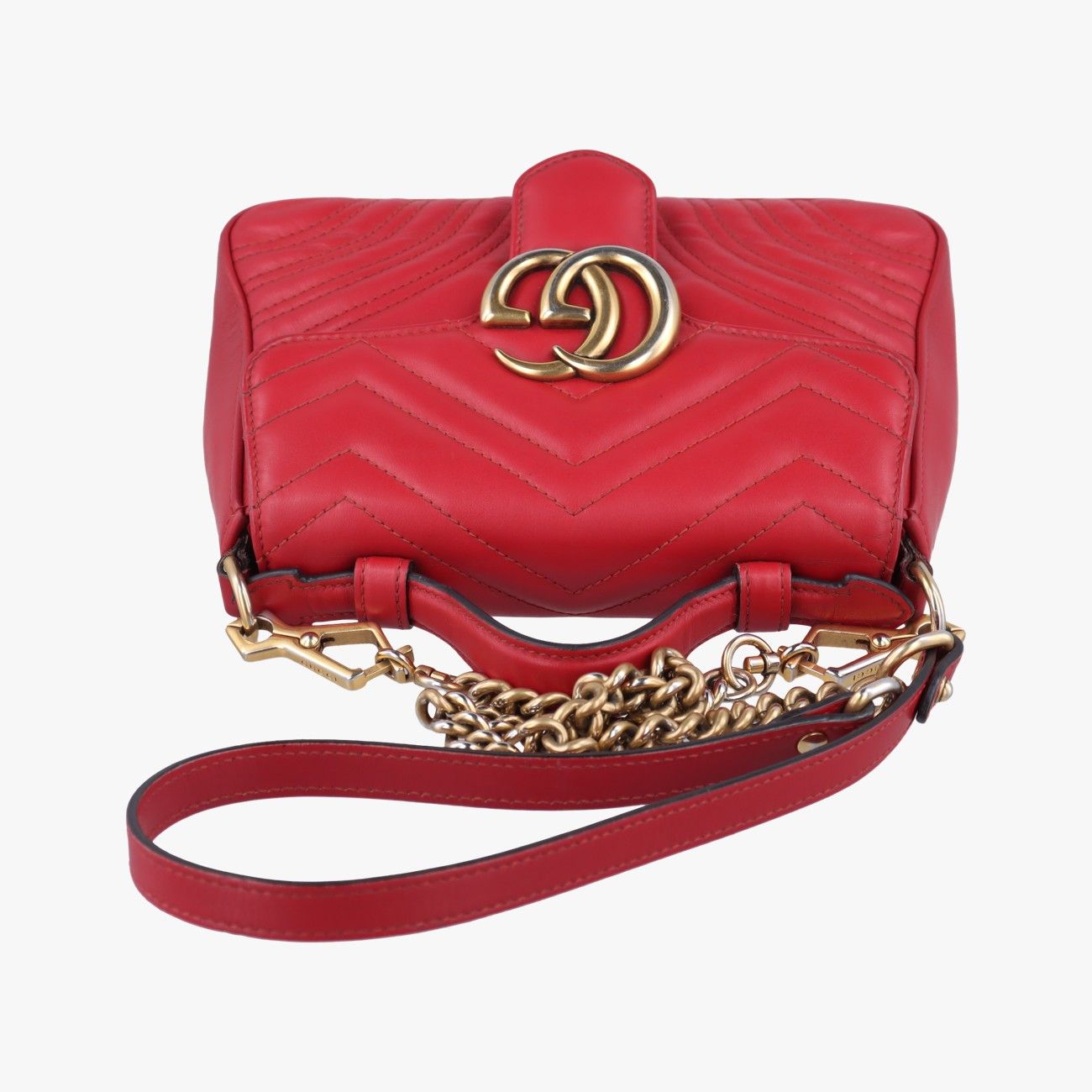 グッチGucciGGマーモントレッドレザー547260製番不明