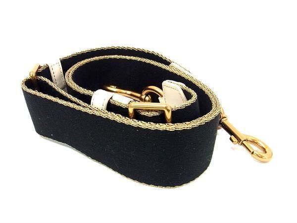 ■極美品■ MARC JACOBS マークジェイコブス キャンバス ウェビング バッグ用 ショルダーストラップ 斜め掛け 肩掛け ブラック系 AZ0259 □極美品□ MARC JACOBS マークジェイコブス キャンバス ウェビング