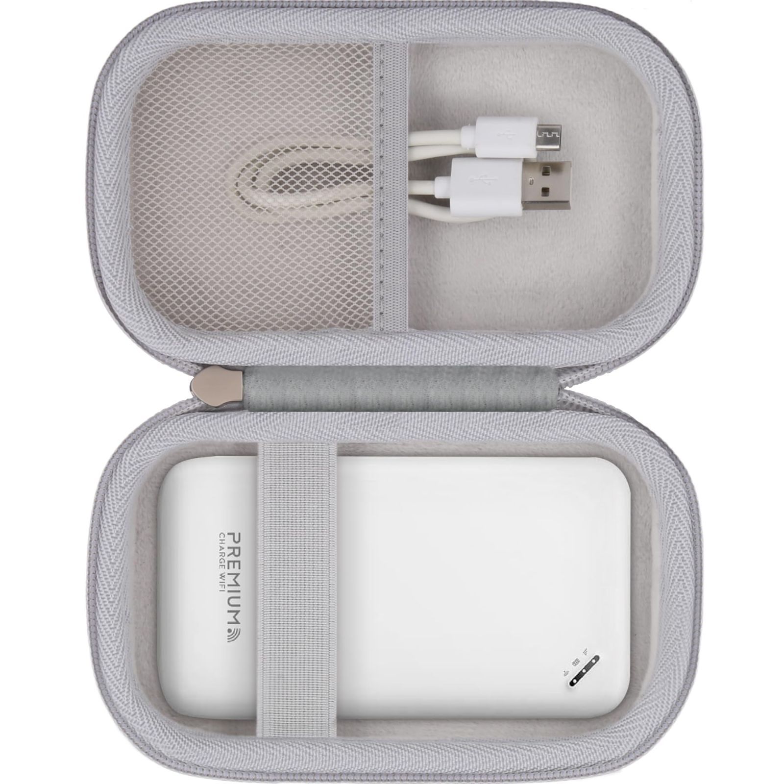 【特価商品】ポケットwifi収納ケース，グレー-Khanka 10GBモバイルルーター 100GB/50GB/ プレミアムチャージWiFi CHARGE (ケースのみ)PREMIUM