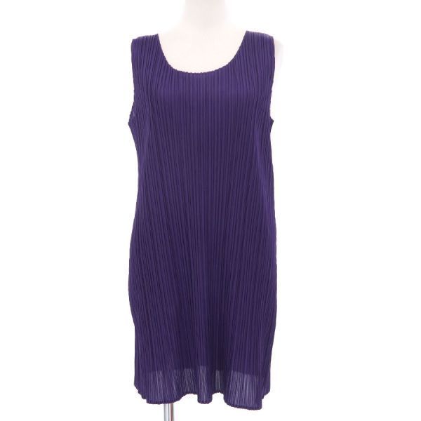 プリーツプリーツ　イッセイミヤケ　ノースリーブ　サイズ3 PLEATS PLEASE ISSEY MIYAKE】プリーツプリーズイッセイミヤケ