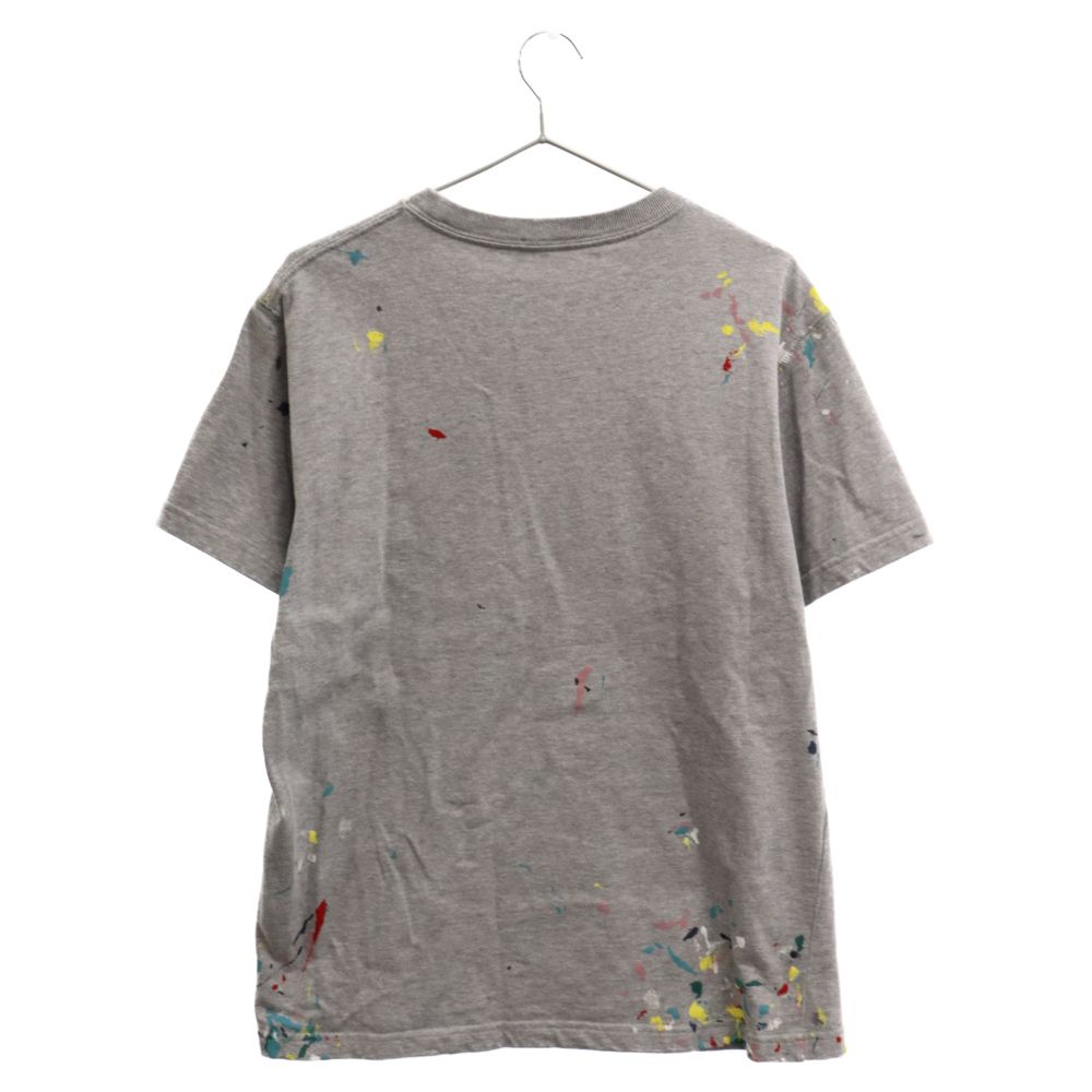 DIOR (ディオール) 21SS ペイント加工 ロゴ刺繍 半袖Tシャツ カットソー グレー 183J686A0554