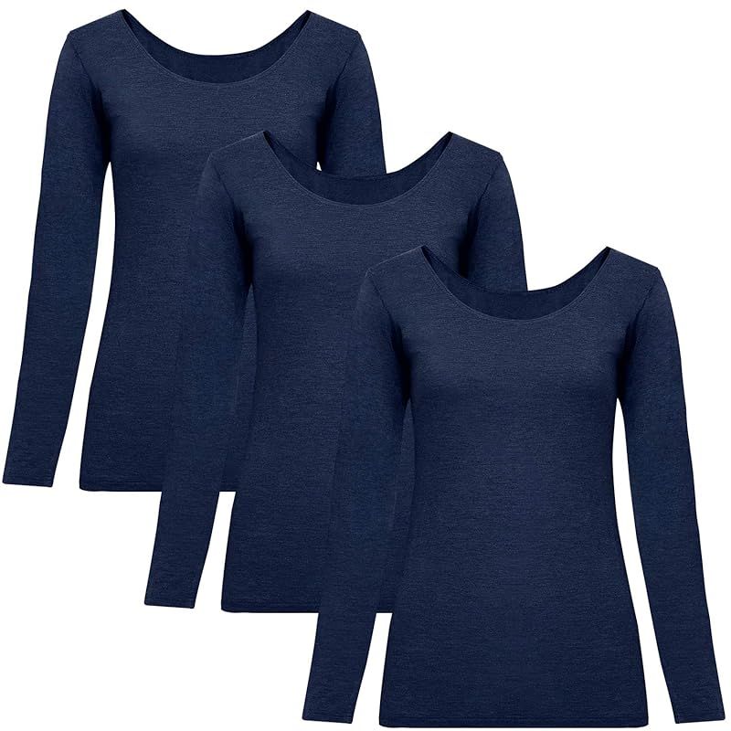 [fun.] WARMACTIVE レディース バレエネック 3枚セット NAVY S 帝人フロンティア企画 0