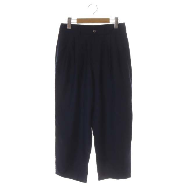 バナナタイム BANANATIME シルク2タックパンツ XS 紺 ネイビー