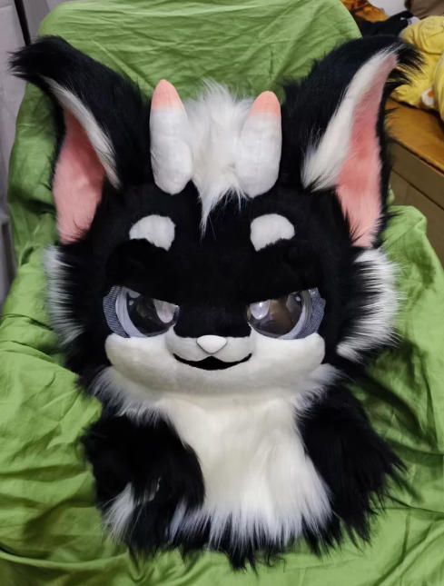 着ぐるみヘッド ドラゴン NO.374 ブラック 黒 全頭ヘッド ケモノ ファースーツ ぬいぐるみ コスプレ コスチューム kigurumi