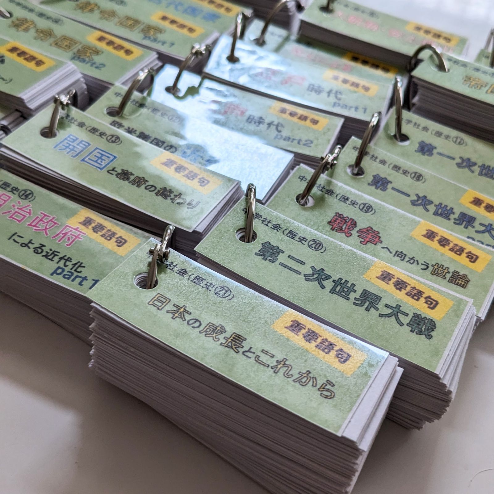 単語帳【中学歴史】21冊組　受験/定期テスト対策 単語帳【中学歴史】21冊組 受験/定期テスト対策 - メルカリ