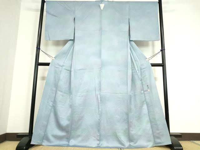 平和屋着物▽上質な小紋　単衣　作家物　雲流　霞文　暈し染め　正絹　逸品　未使用　DAAV5204az 平和屋着物▽上質な小紋 単衣 作家物 雲流 霞文 暈し染め 正絹 逸品 未