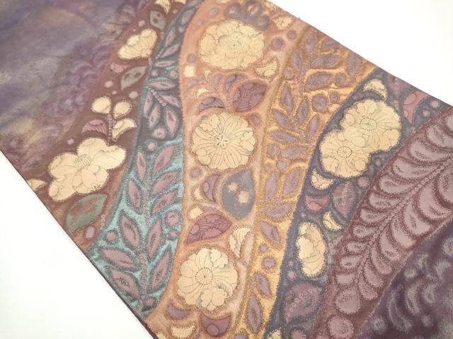 平和屋着物 太鼓柄袋帯 辻が花 金糸 引箔 正絹 CAAY2479hy