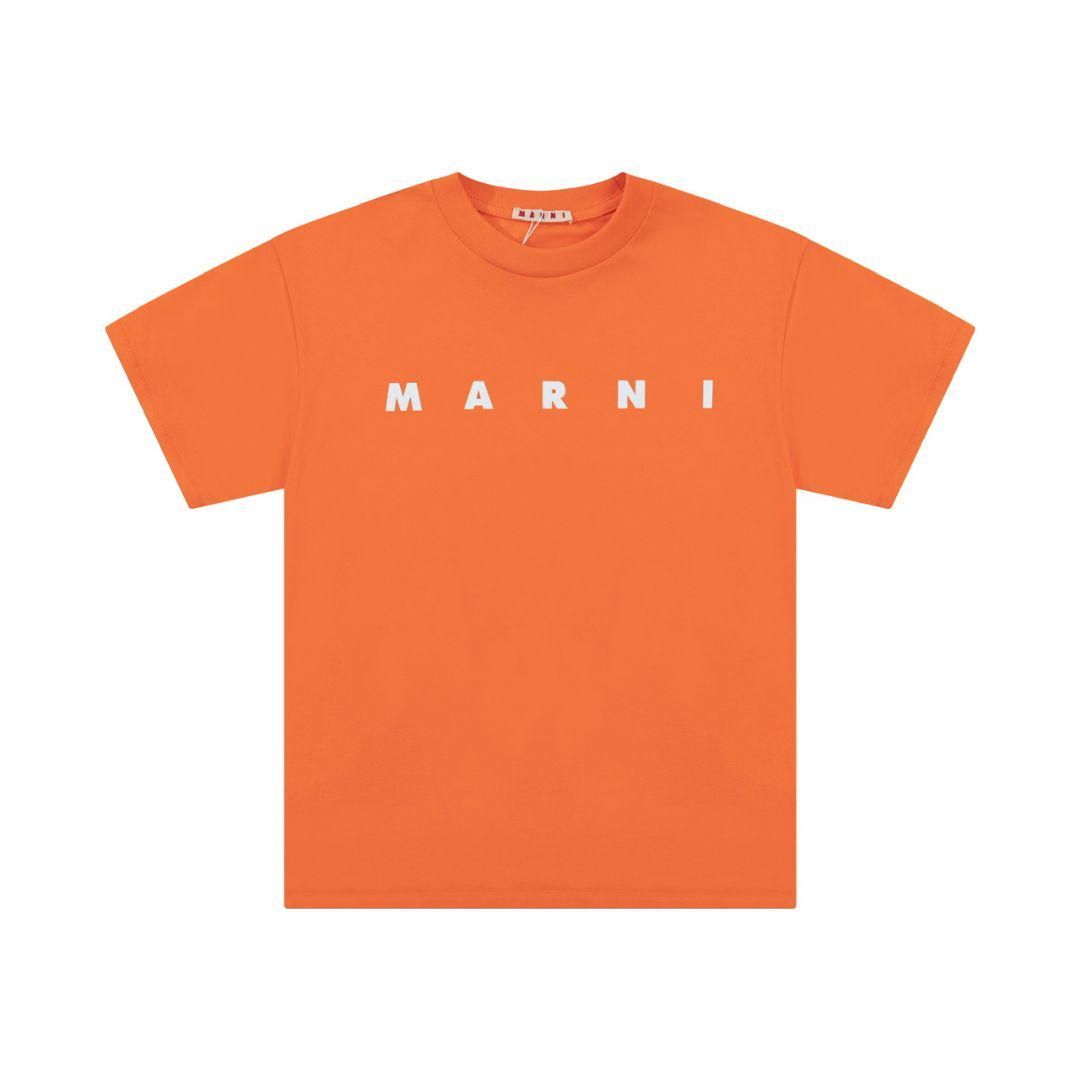 Marni マル二 Tシャツ 春夏 男女兼用  オレンジ