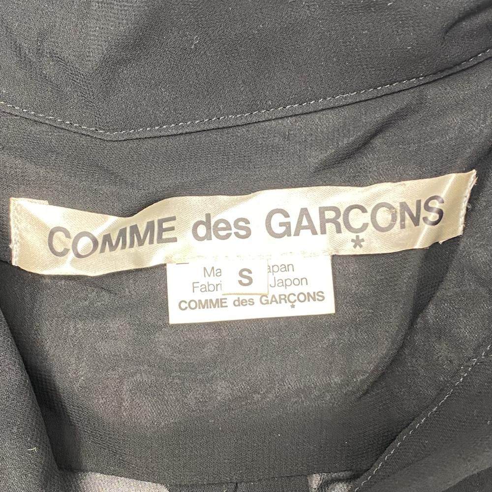 中古】COMME des GARCONS チュールフリル 長袖シャツ ブラック サイズS