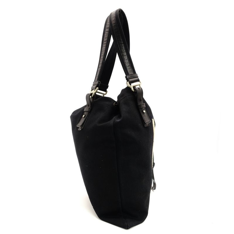 イヴサンローラン YSL カハラ トートバッグ 黒 キャンバス YSL