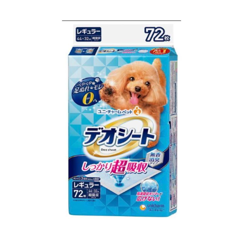 ユニ チャーム 株 デオシートしっかり超吸収 無香消臭タイプ レギュラー ７２枚 6袋セット ペットシーツ ペットシート 大容量 お徳用 多頭飼い