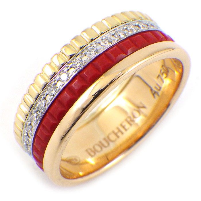 【大幅値下】Boucheron キャトル リング スモール ピンクゴールド 6号 QUATRE CLASSIQUE キャトル クラシック ダイヤモンド リング
