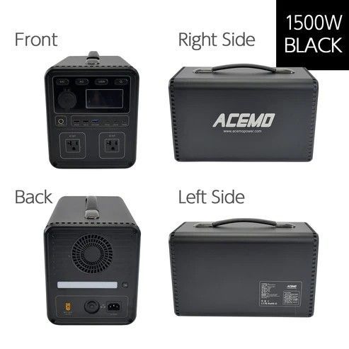2279 P15 ポータブル 電源 ブラック 1500W 災害 緊急時