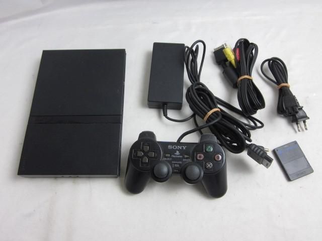  中古品 ゲーム プレイステーション2 PS2 本体 SCPH-70000 チャーコルブラック 動作品 周辺機器あり