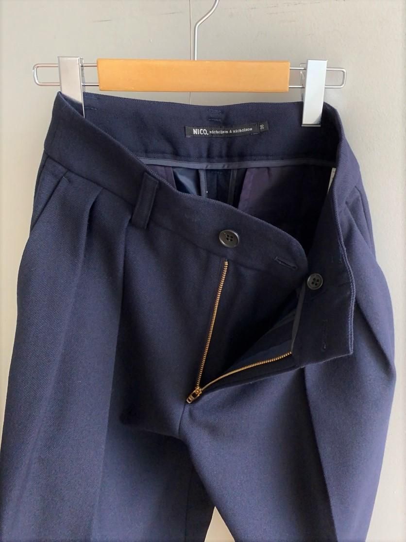 nicholson and nicholson ウールサージパンツ OVAL DECORATOM_COM_BR