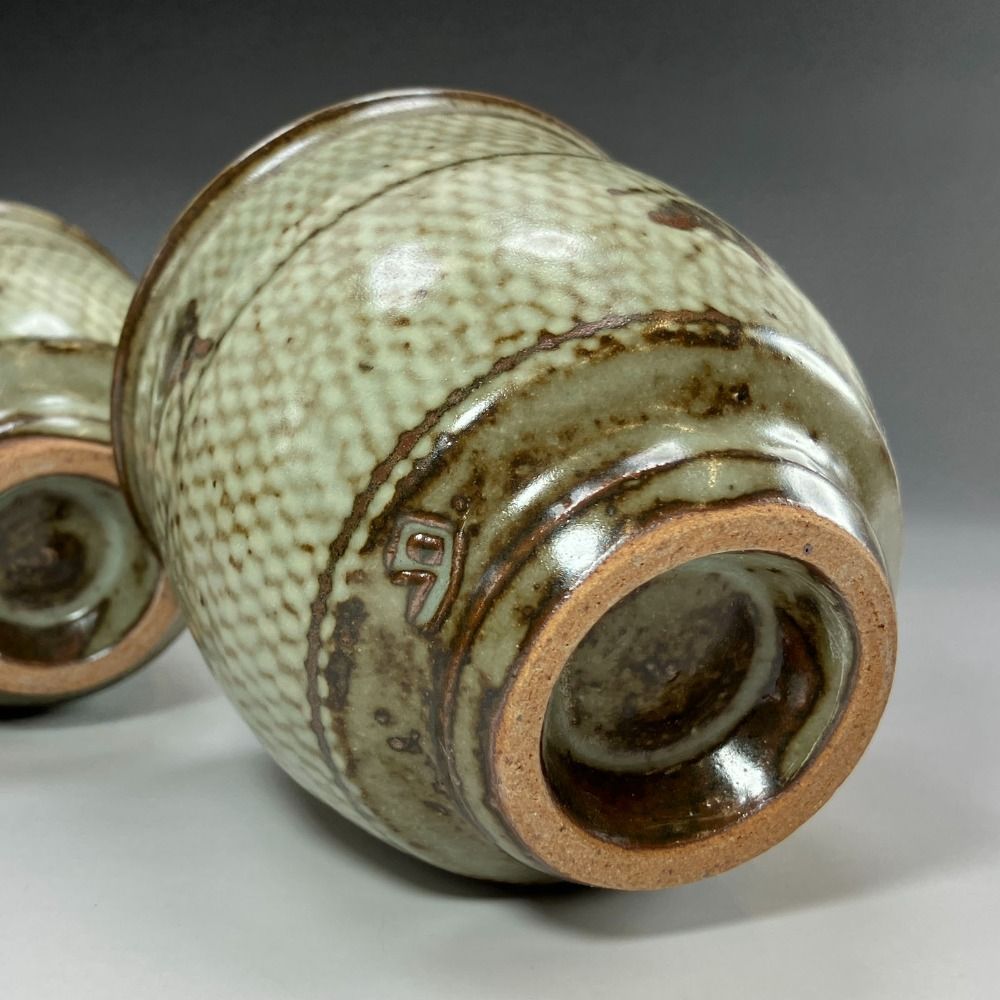 人間国宝 島岡達三 造 象嵌夫婦湯呑 陶磁器 _ 食器 トップ