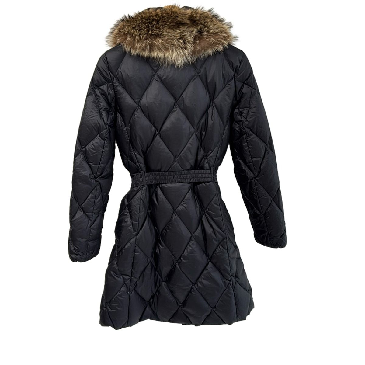 COACH コーチ ダウンコート サイズS レディース - 黒×ブラウン 長袖|ラクーンファー|ジップアップ|ファー取り外し |冬