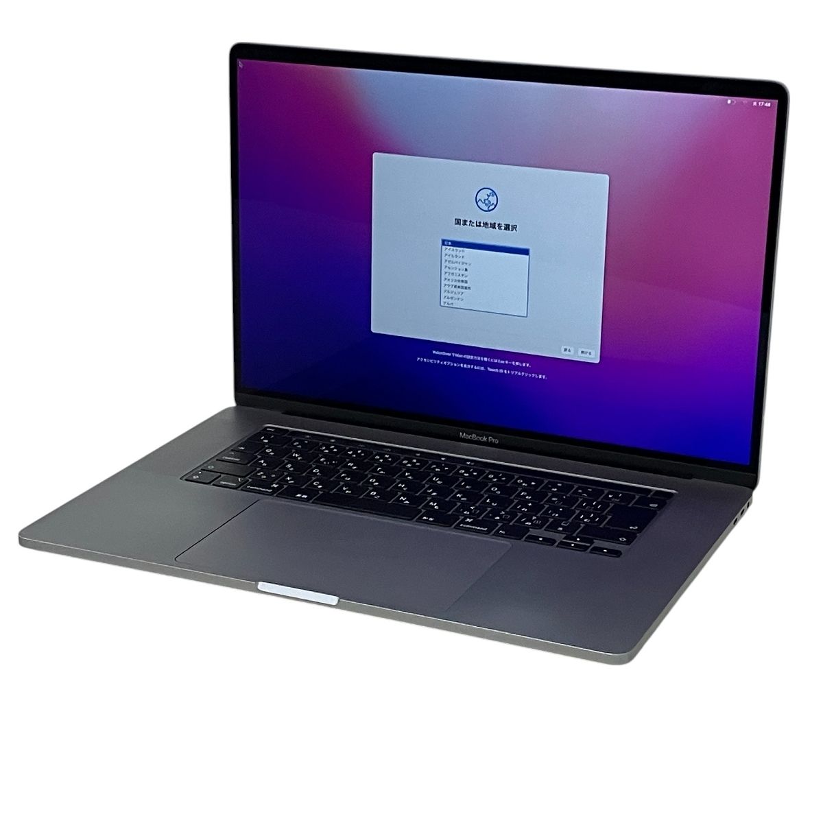 Apple MacBook Pro 16インチ 2019 ノート PC 64GB SSD 512GB AMD Radeon Pro 5300M Core i9 9980HK 2.40GHz Monterey T9928419