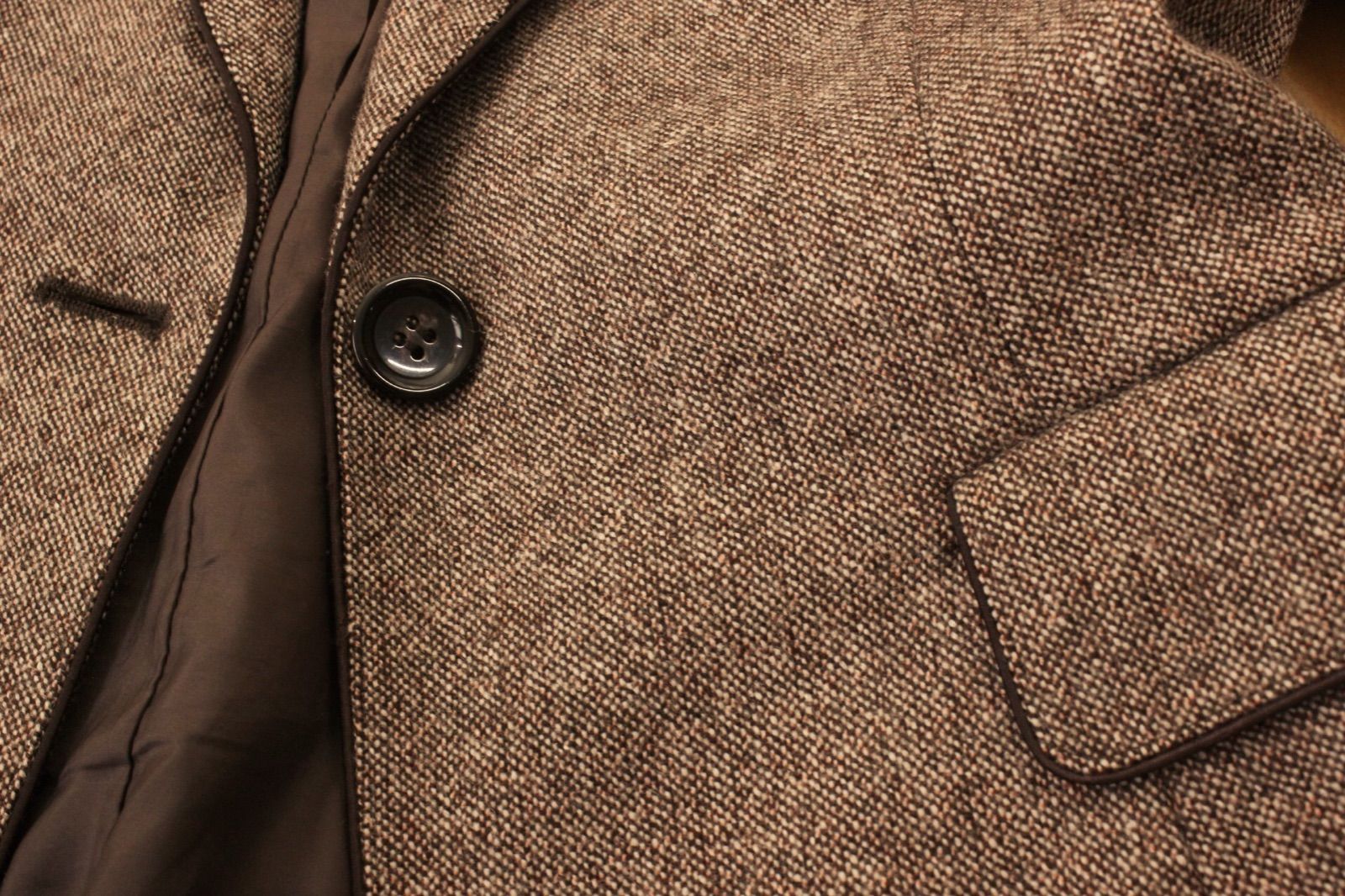 07 新品同様 23区 スカート スーツ 1 ブラウン ツイード 7号 S 秋冬  