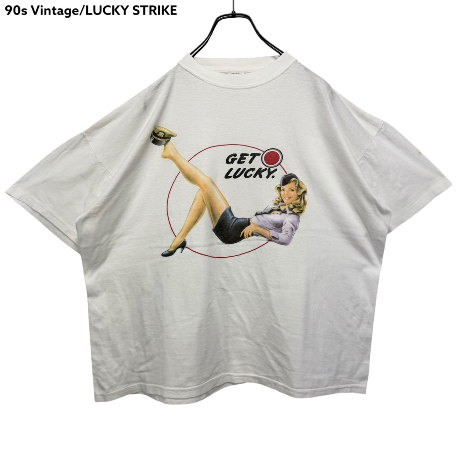 lucky strike GET LUCKY ヴィンテージ Tシャツ 古着 XL LUCKY STRIKE ラッキーストライク Tシャツ 【公式通販】