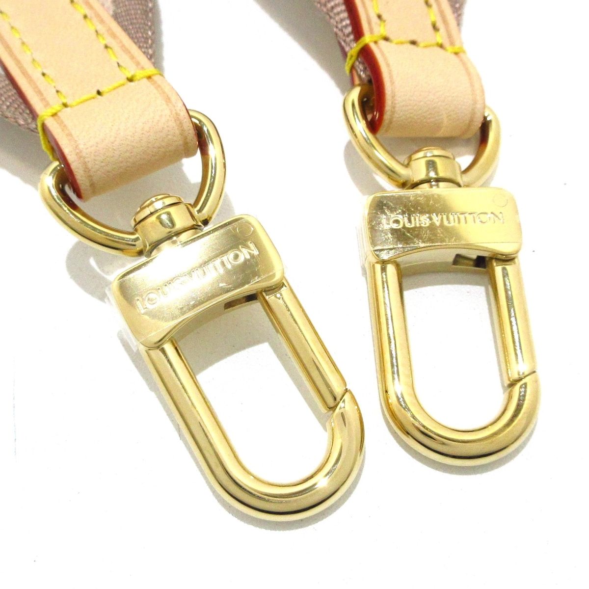LOUIS VUITTON レザー ストラップ ベージュ ショルダーストラップ ベージュ 本革 ヌメ革 バッグ ベルト ルイ