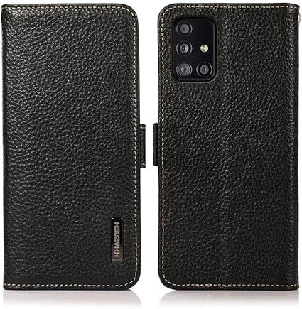 【最安値，100%新品】 Galaxy A51 5G ケース 手帳型 本革 ギャラクシー SC-54A SCG07 本革 カバー 財布型 高級本皮 シュリンクカーフレザー シンプル手帳ケース 耐摩擦 サイドマグネット式 カード収納 大容量 3枚 横置きス 応募券